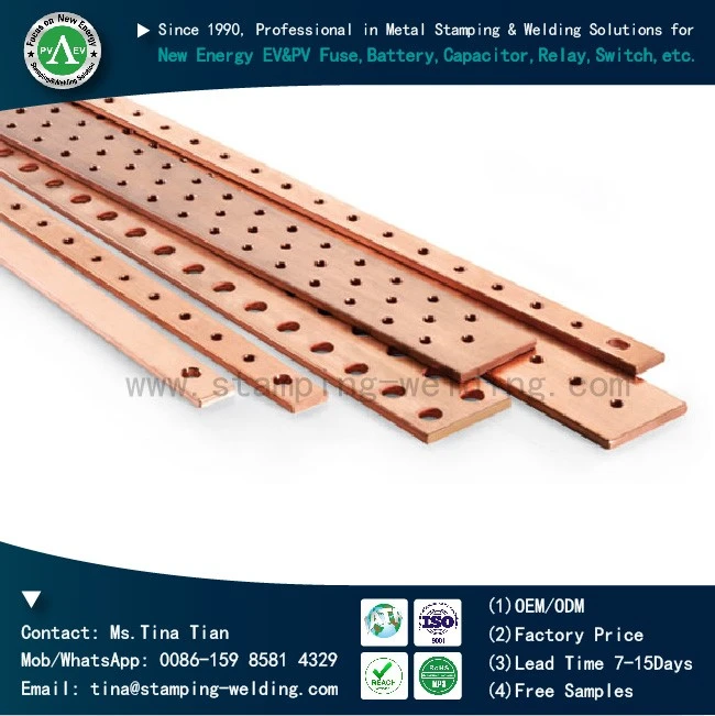 Threaded Copper Busbar For Telecommunication을 실을 꿰었습니다