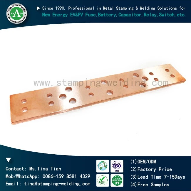 Customize Threaded Copper Busbar
