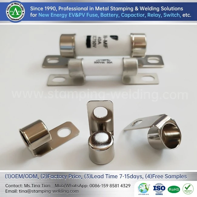 Electroplated End Caps For PV Fuse Electroplated End Caps For PV Fuse