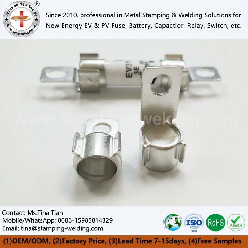 Copper Cap and Contact for Electric Vehicle Fuse Copper Cap and Contact for Electric Vehicle Fuse
