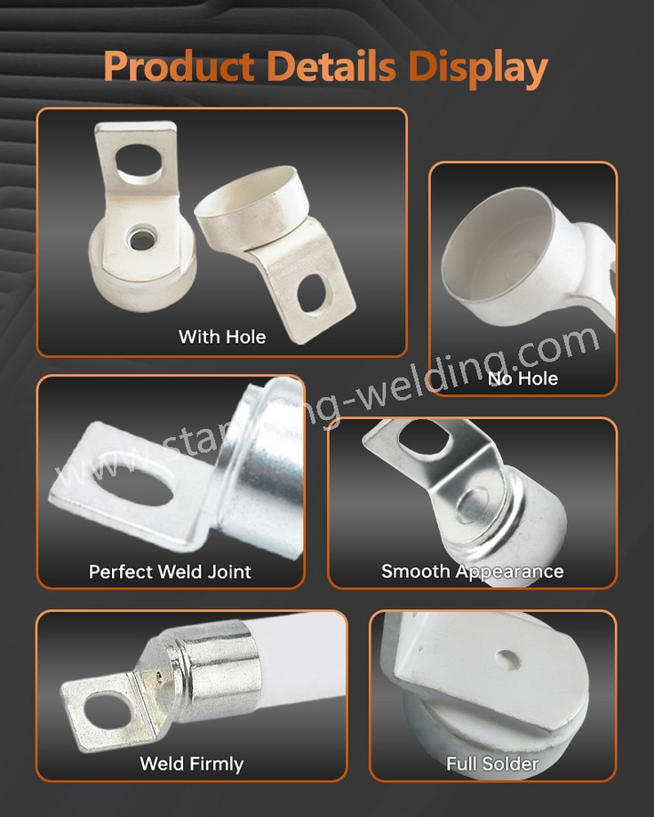 Copper Cap and Contact for Electric Vehicle Fuse Details Display Copper Cap and Contact for Electric Vehicle Fuse Details Display